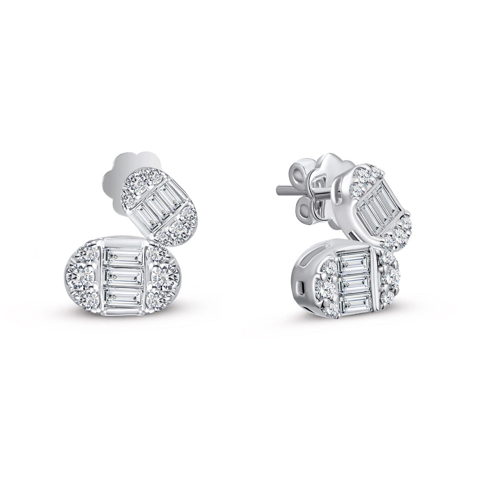 Special offer 18K White gold Diamond Earring - S-X164E