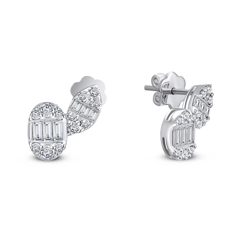 Special offer 18K White gold Diamond Earring - S-X166E