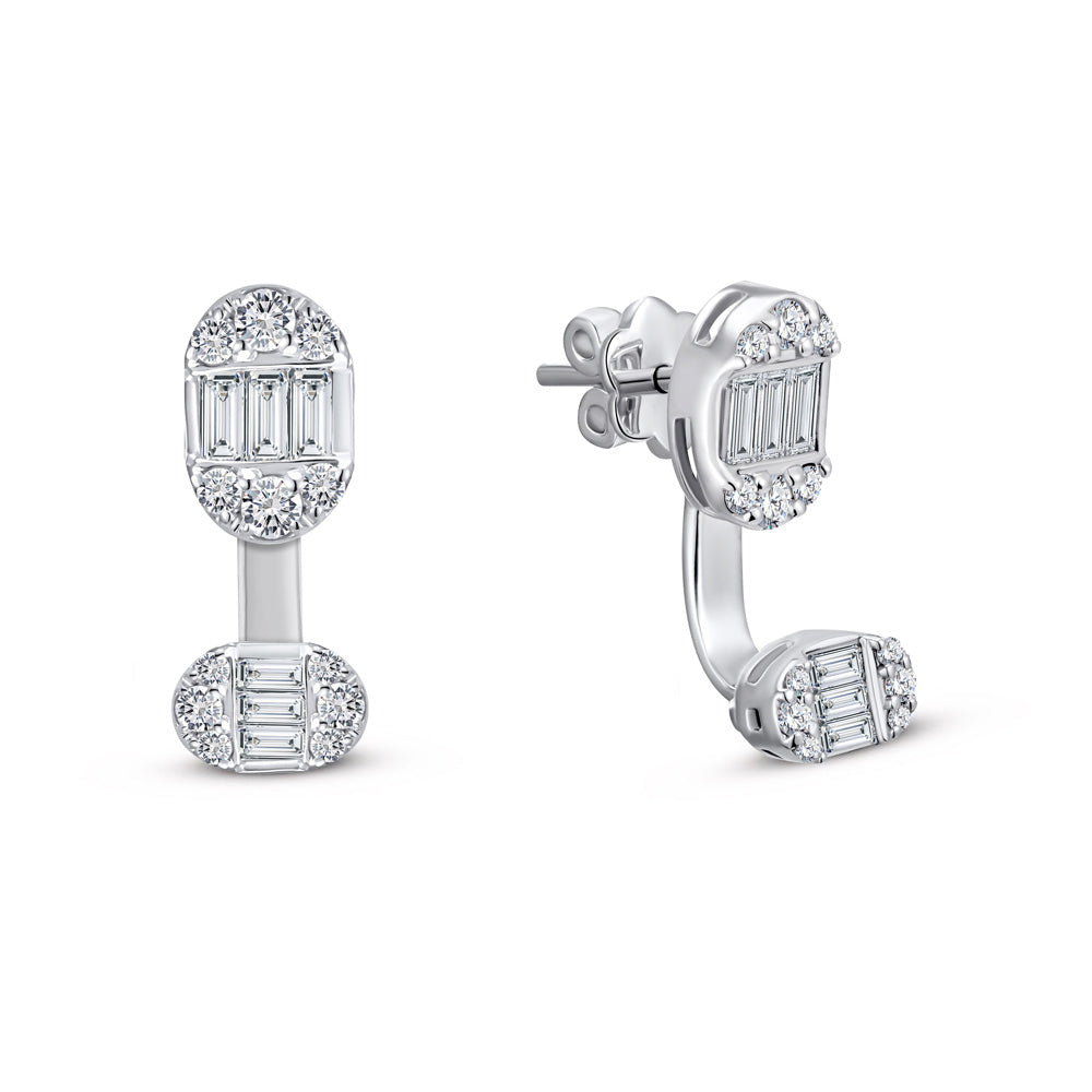 Special offer 18K White gold Diamond Earring - S-X168E