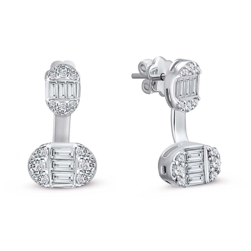 Special offer 18K White gold Diamond Earring - S-X169E