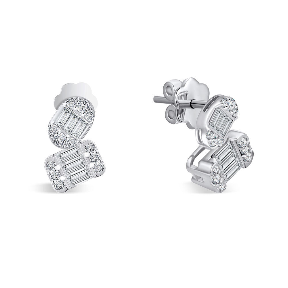 Special offer 18K White gold Diamond Earring - S-X173E