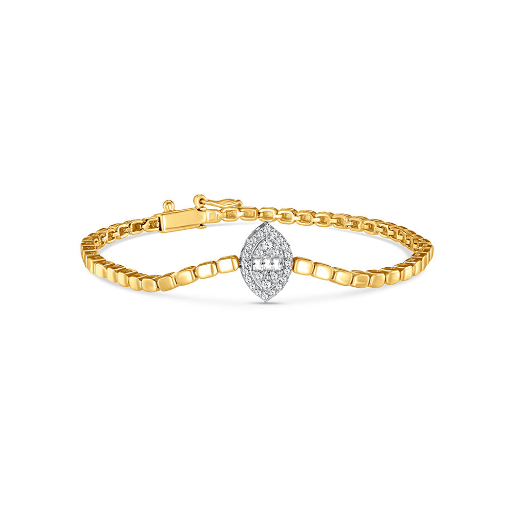 18K Yellow Gold Diamond Bracelet - S-X193B