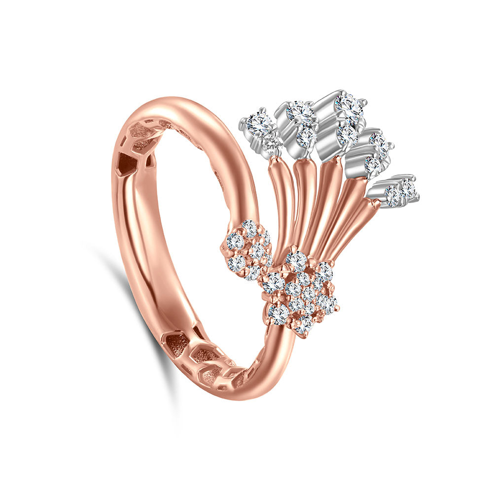 18k Rose gold Diamond Rings - S-H060RS