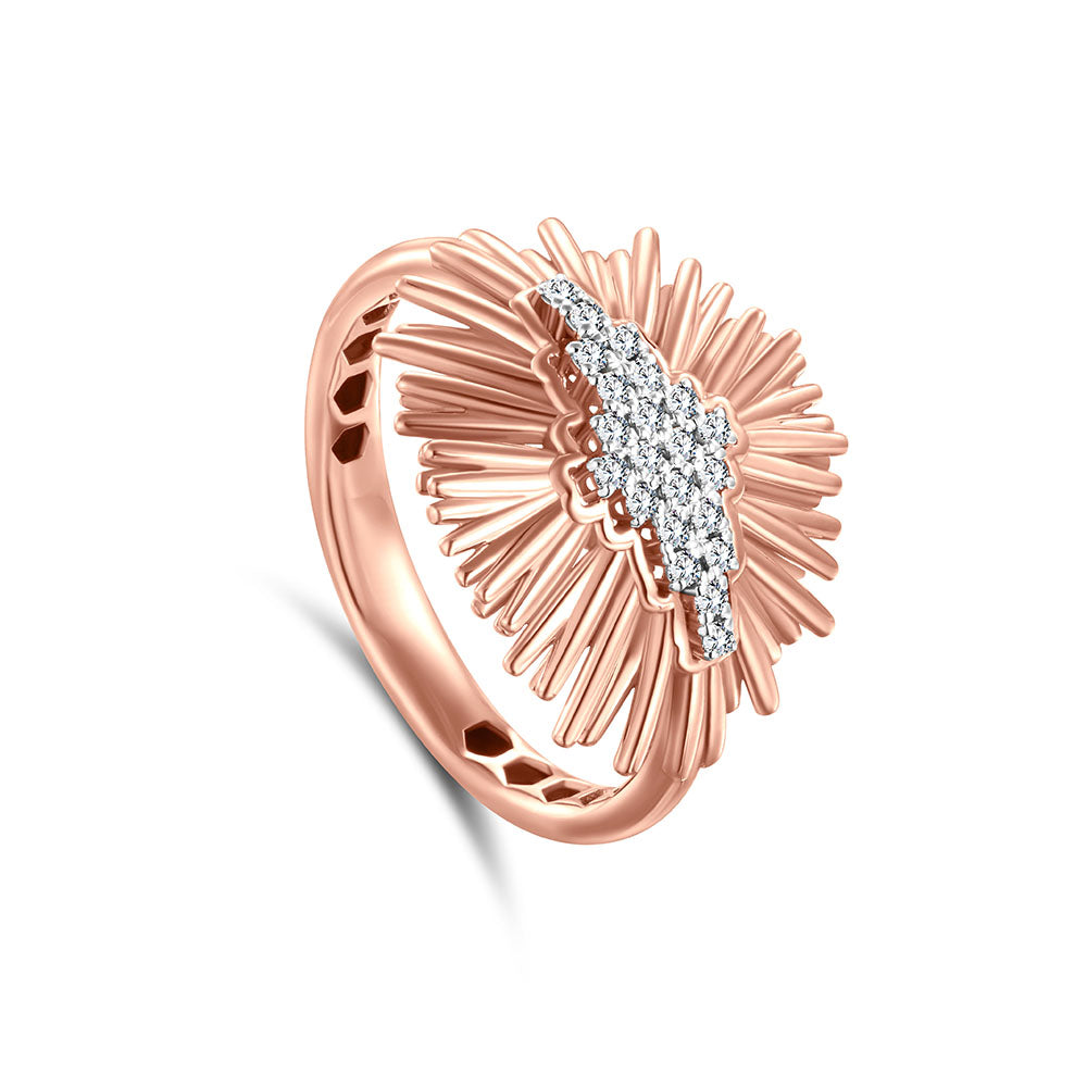 18k Rose gold Diamond Rings - S-H070RS
