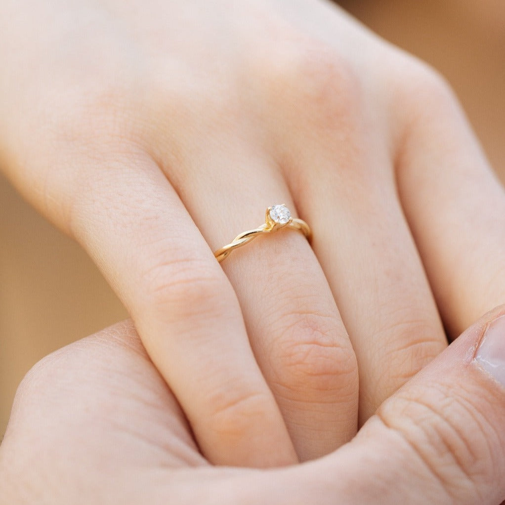 Beautiful Diamond Ring fits you in Rose Gold 18K Diamond Ring - S-R157X