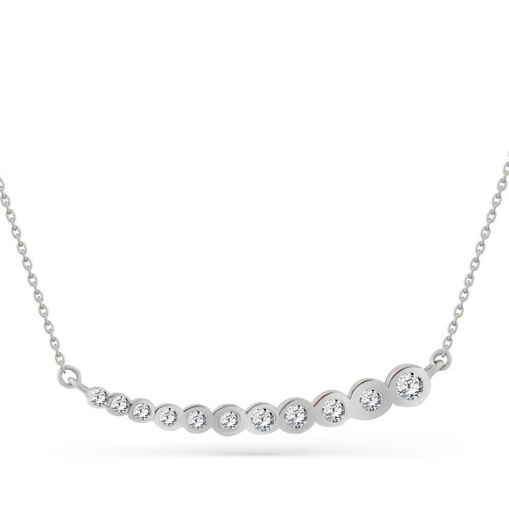 قلادة الماس من الذهب الوردي عيار 18 قيراط - SIR1330