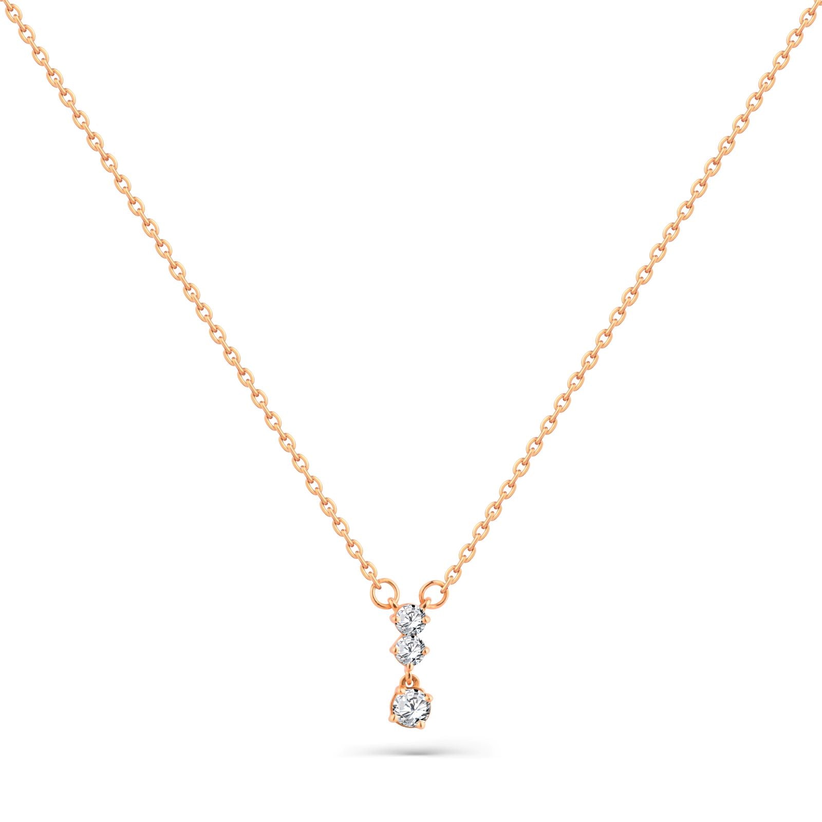 Beautiful Diamond Necklace fits you in 18K Yellow Gold - SIR1279