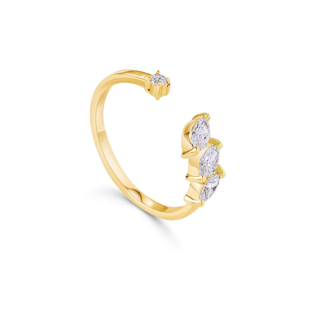 18k Yellow Gold Diamond Rings - S-R441S