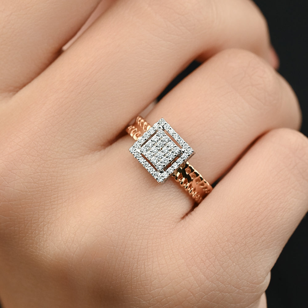 A Precious Diamond Ring in 18k Rose gold - S-X07RB