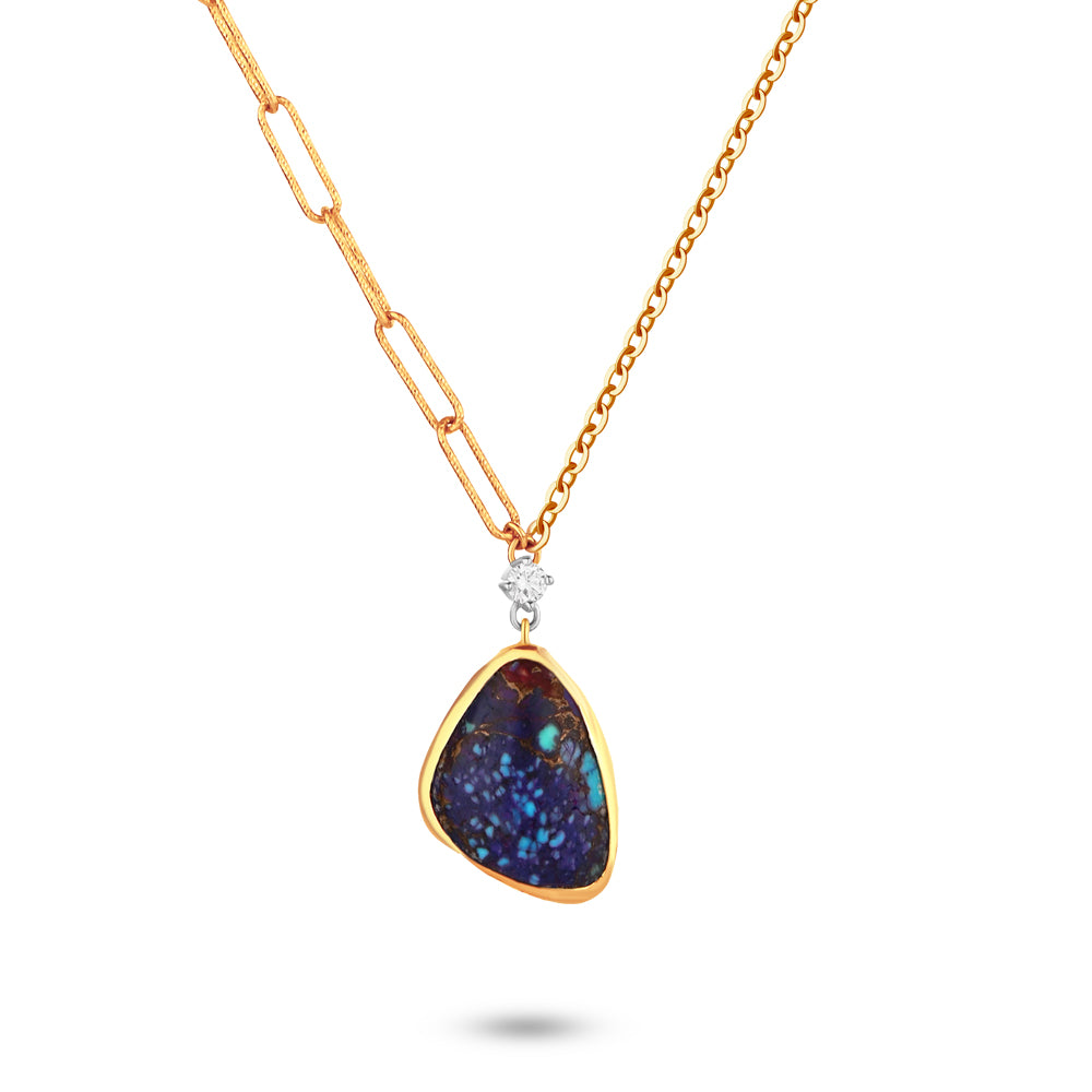 Eden Dangling Summer Diamond Necklace in 18K Gold   Yellow gold / S-P358S