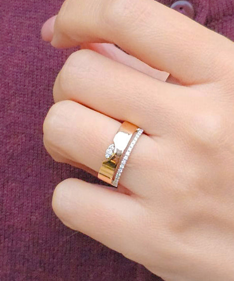 18k Yellow gold Diamond Rings -S-H064RS