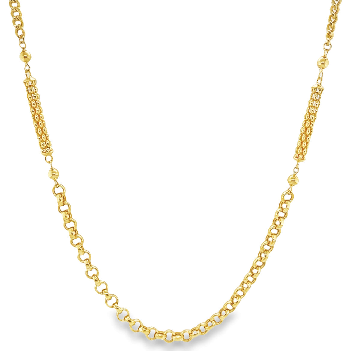 Magnificent Gold Necklace with barids in 18K Yellow gold / MZBT0700N