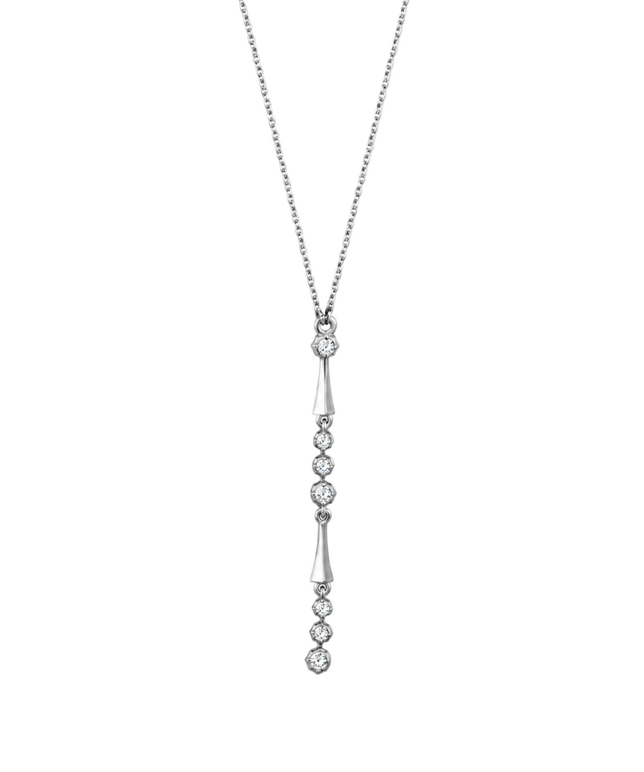 18K White gold Diamond Necklace - S-P507S