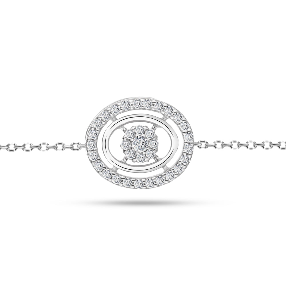 Classic Summer Diamond Bracelet comes with a set in 18k White Gold White gold / S-P370SCB
