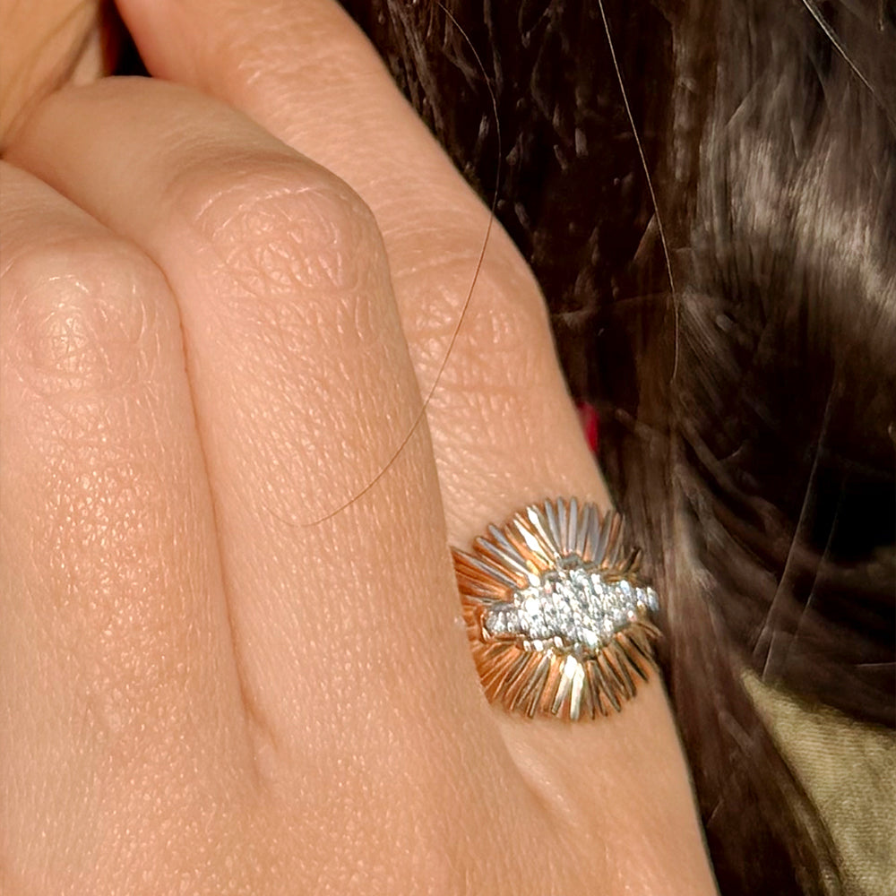 18k Rose gold Diamond Rings - S-H070RS