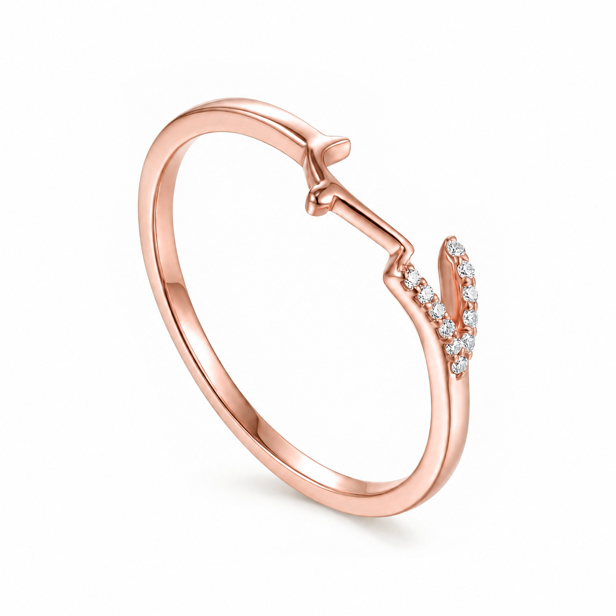 18k Rose gold and diamond “Love” Ring - S-R560S