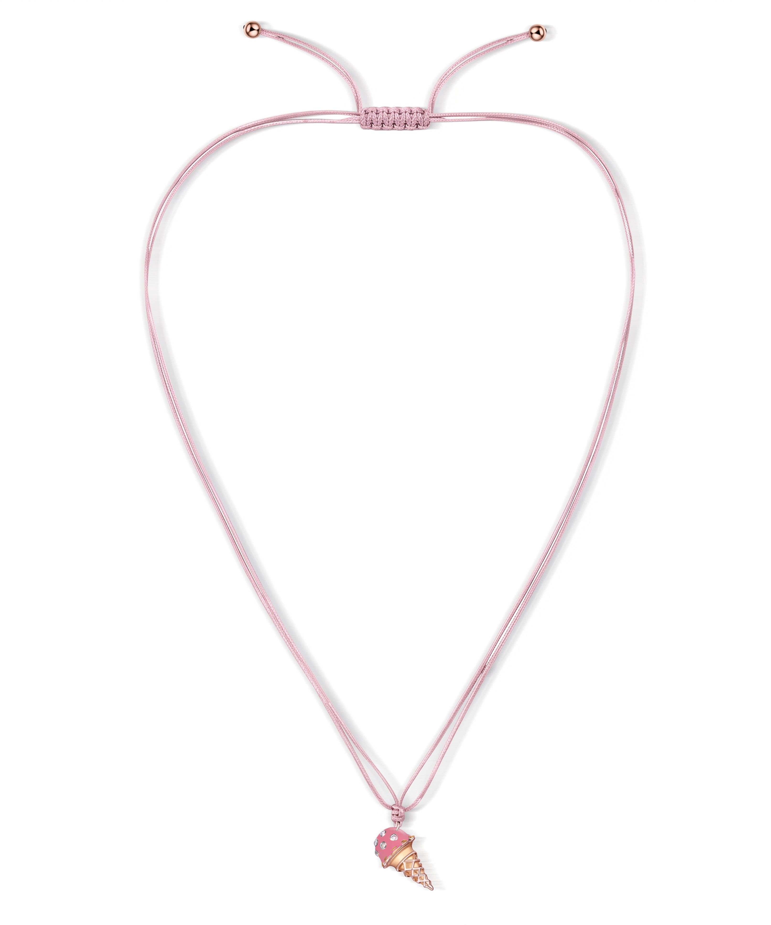 18K Rose Dolato Scoop Cone Diamond Necklace in Strawberry