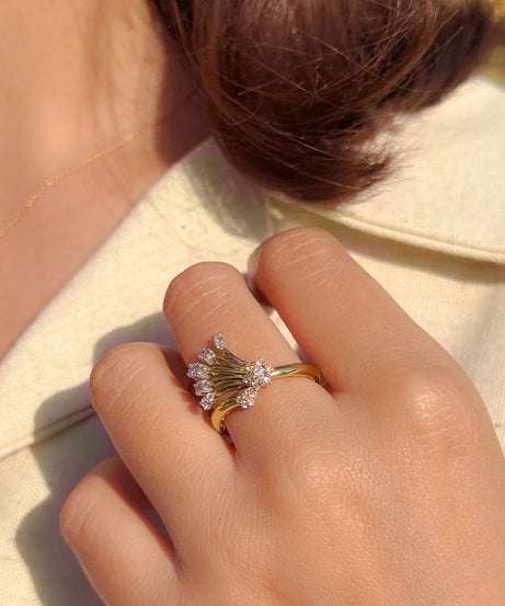 18k Rose gold Diamond Rings - S-H060RS