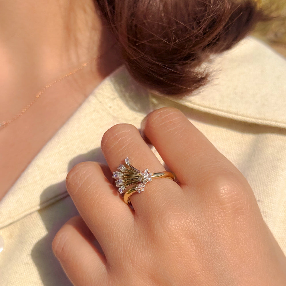 18k Rose gold Diamond Rings - S-H060RS