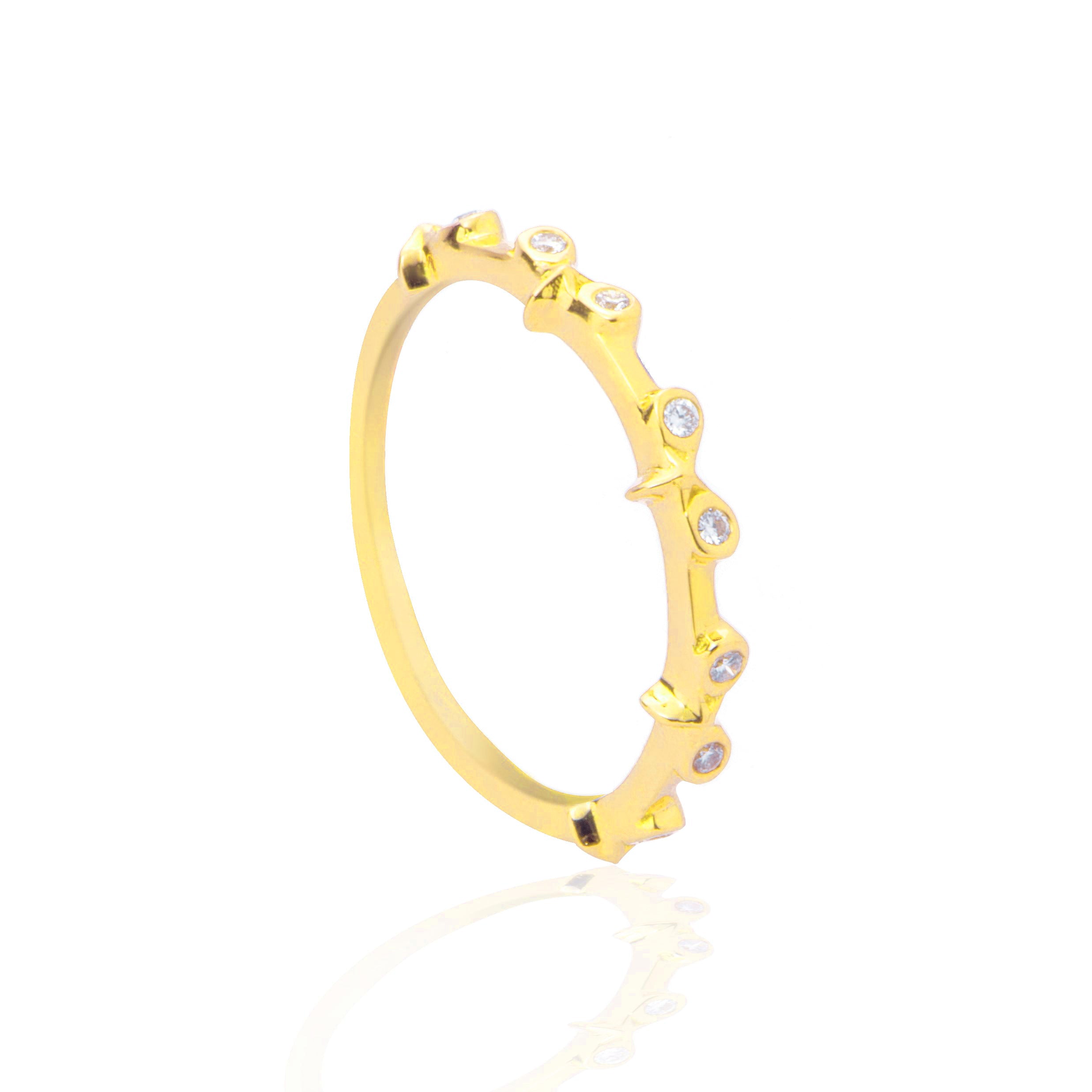 Diamond Ring in 18k Yellow Gold - S-RF028S