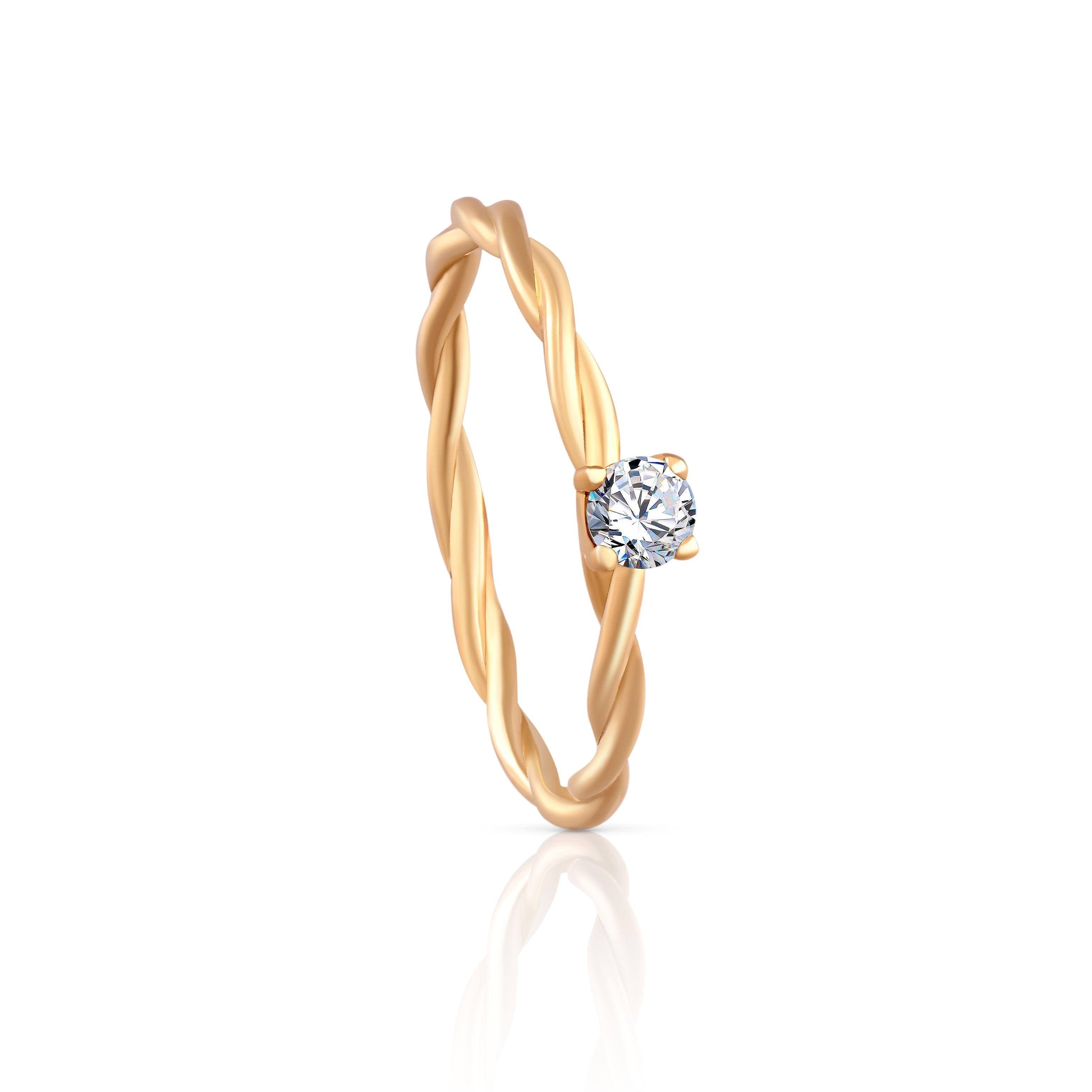 Beautiful Diamond Ring fits you in Yellow Gold 18K Diamond Ring - S-R157X