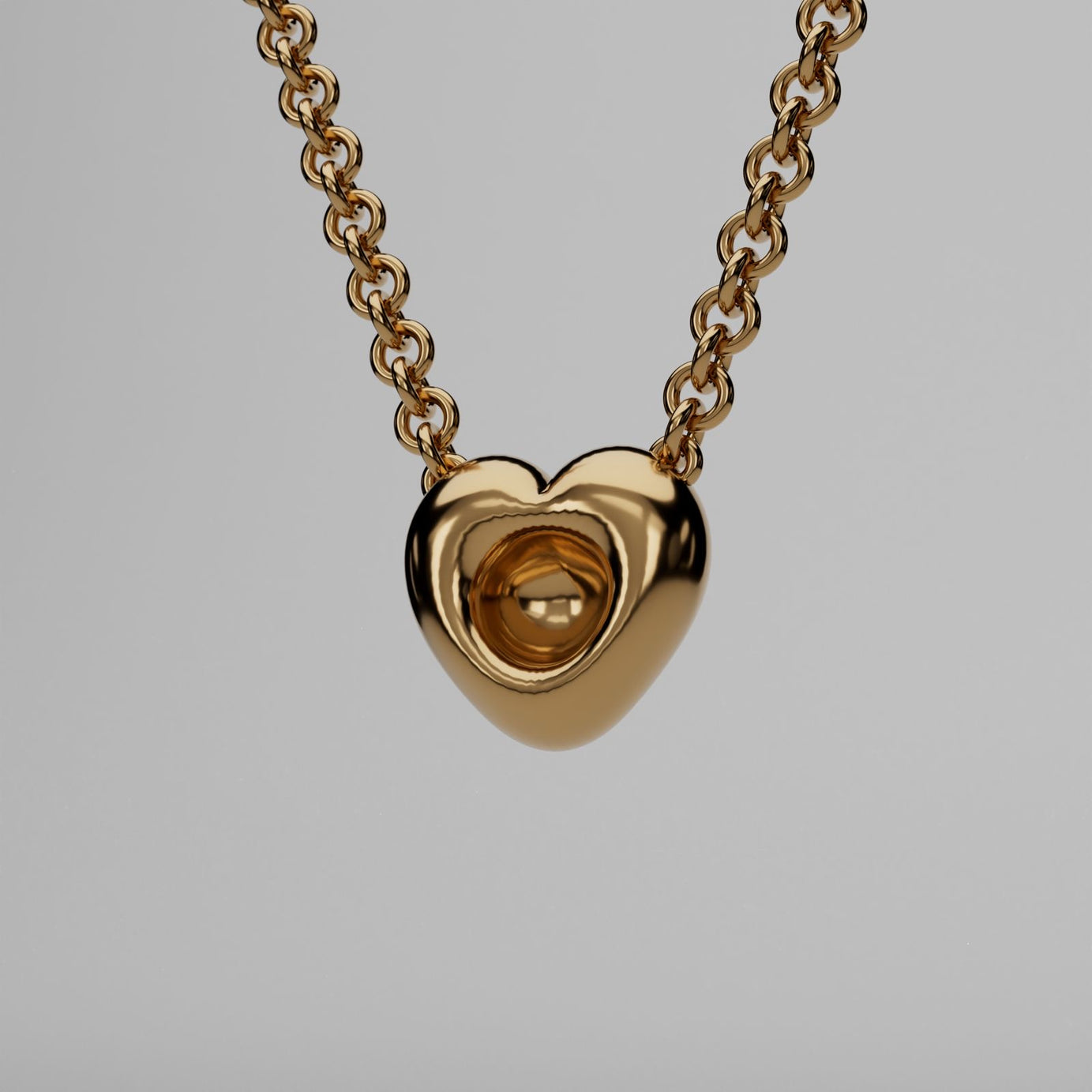 18k Gold Eternal Heart Pendant