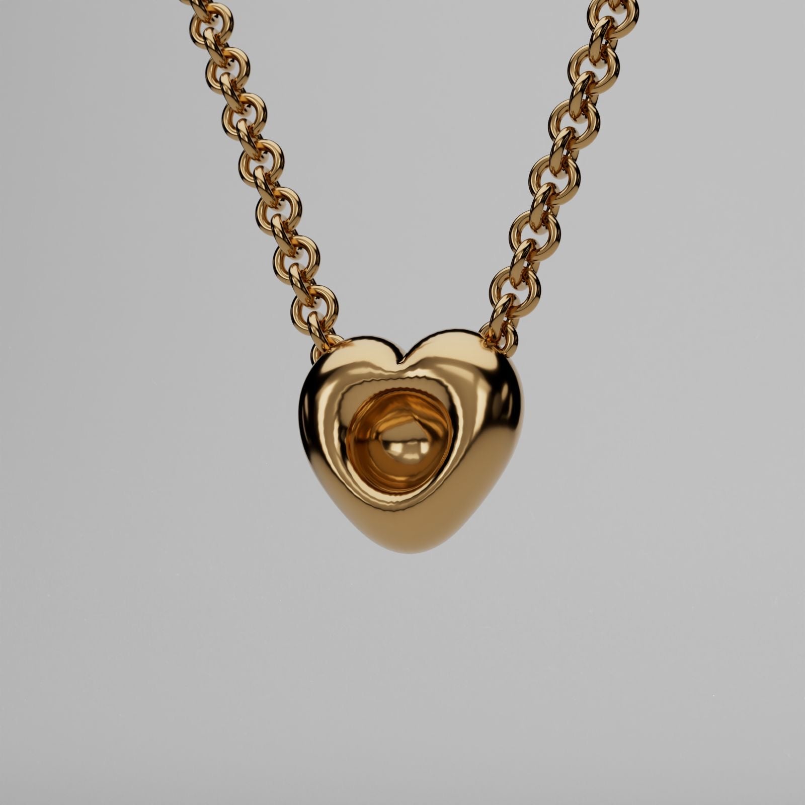 18k Gold Eternal Heart Pendant