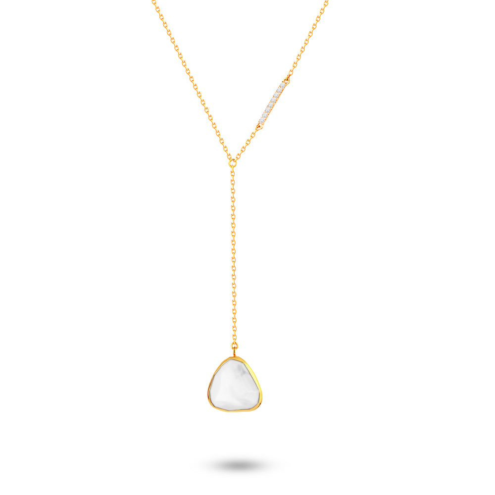 Dangling Summer Diamond Necklace in 18K Yellow gold / S-P355S