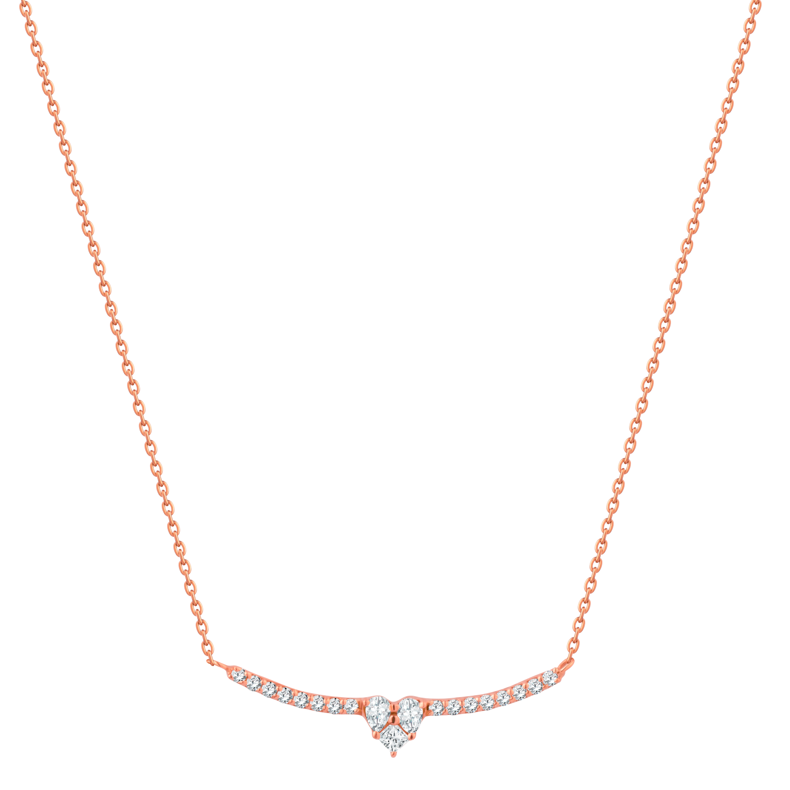 Celestial diamond bar necklace 18K Rose gold - SIR1251