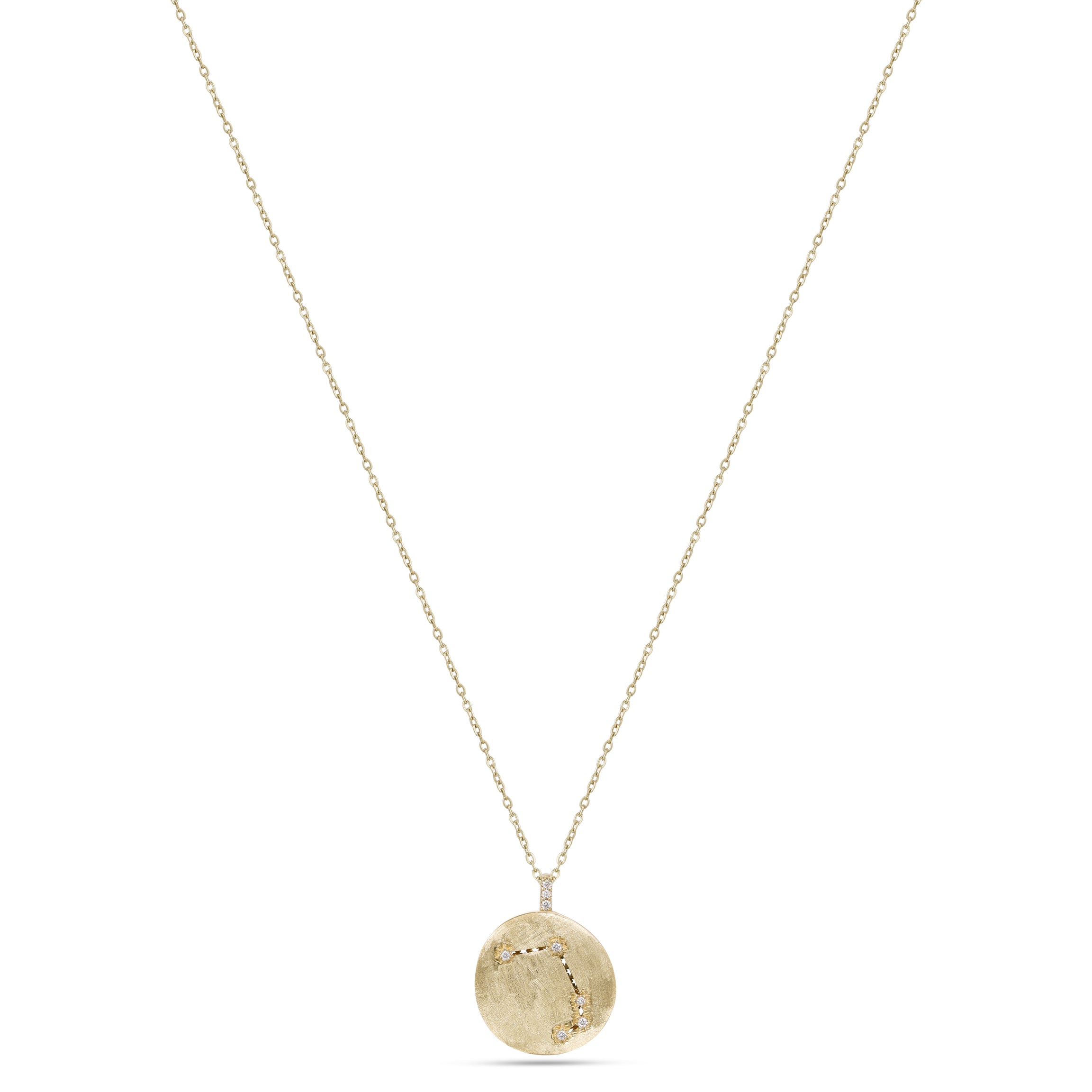 Astria 14K Gold Aries Constellation Pendant with Diamonds