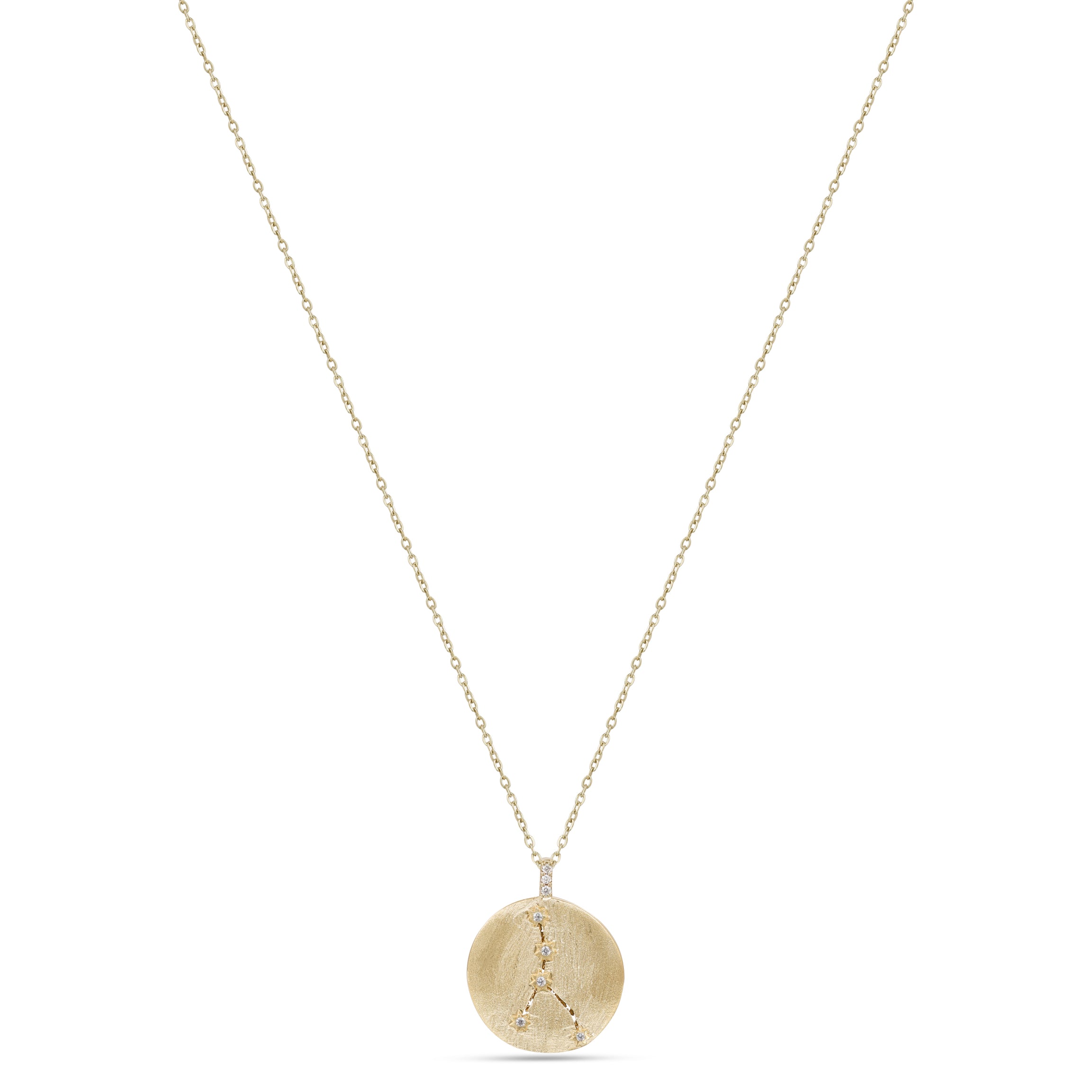 Astria 14K Gold Cancer Constellation Pendant with Diamonds