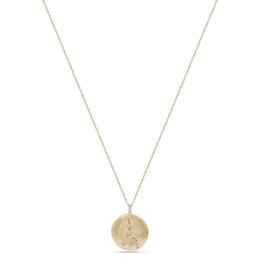 Astria 14K Gold Cancer Constellation Pendant with Diamonds