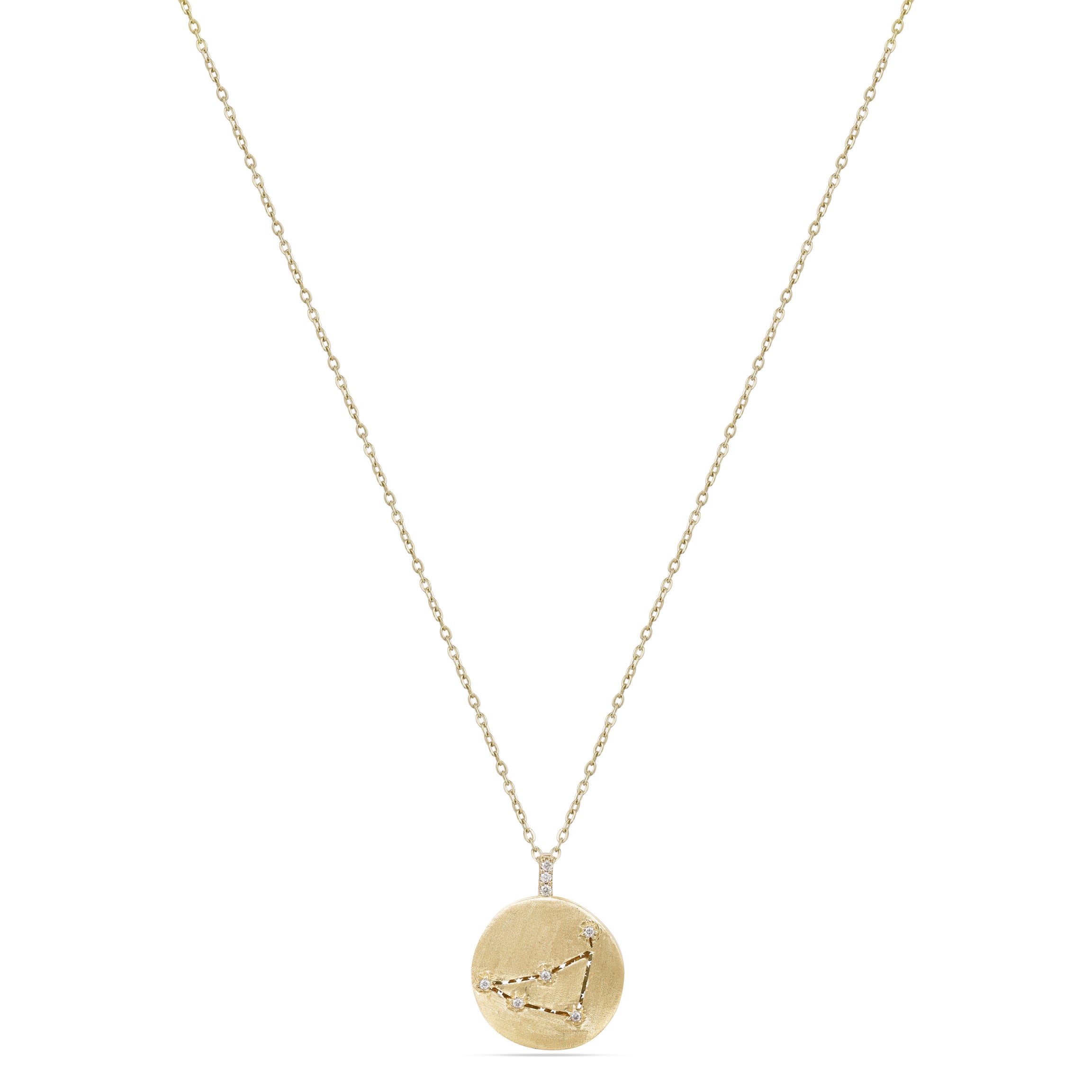 Astria 14K Gold Capricorn Constellation Pendant with Diamonds