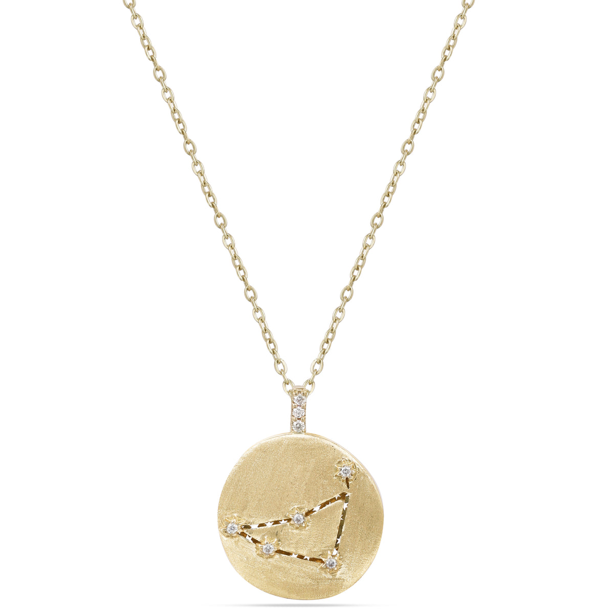 Astria 14K Gold Capricorn Constellation Pendant with Diamonds
