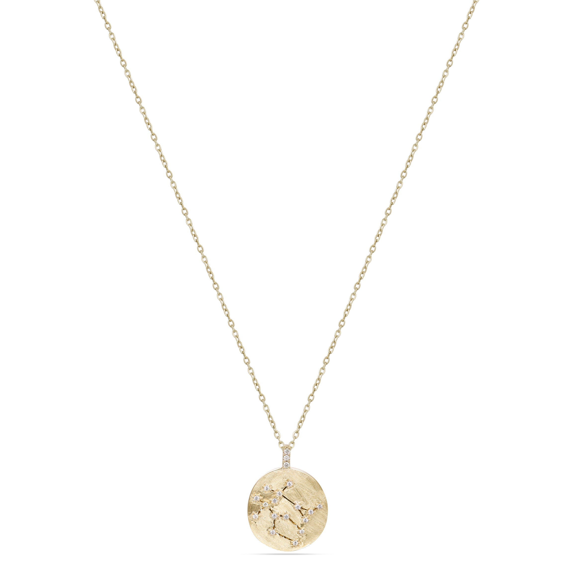 Astria 14K Gold Gemini Constellation Pendant with Diamonds