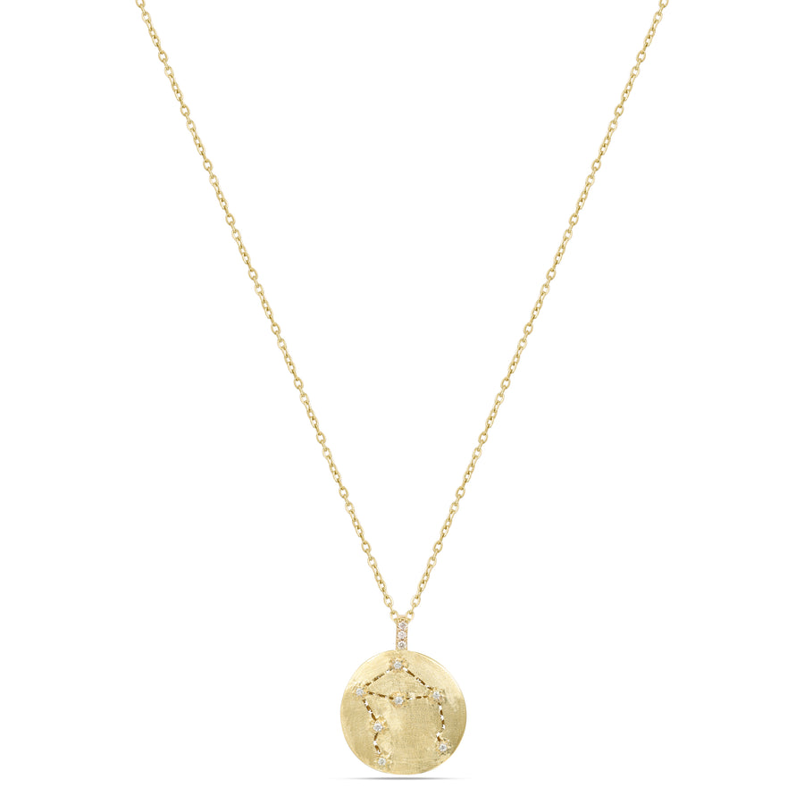 Astria 14K Gold Libra Constellation Pendant with Diamonds