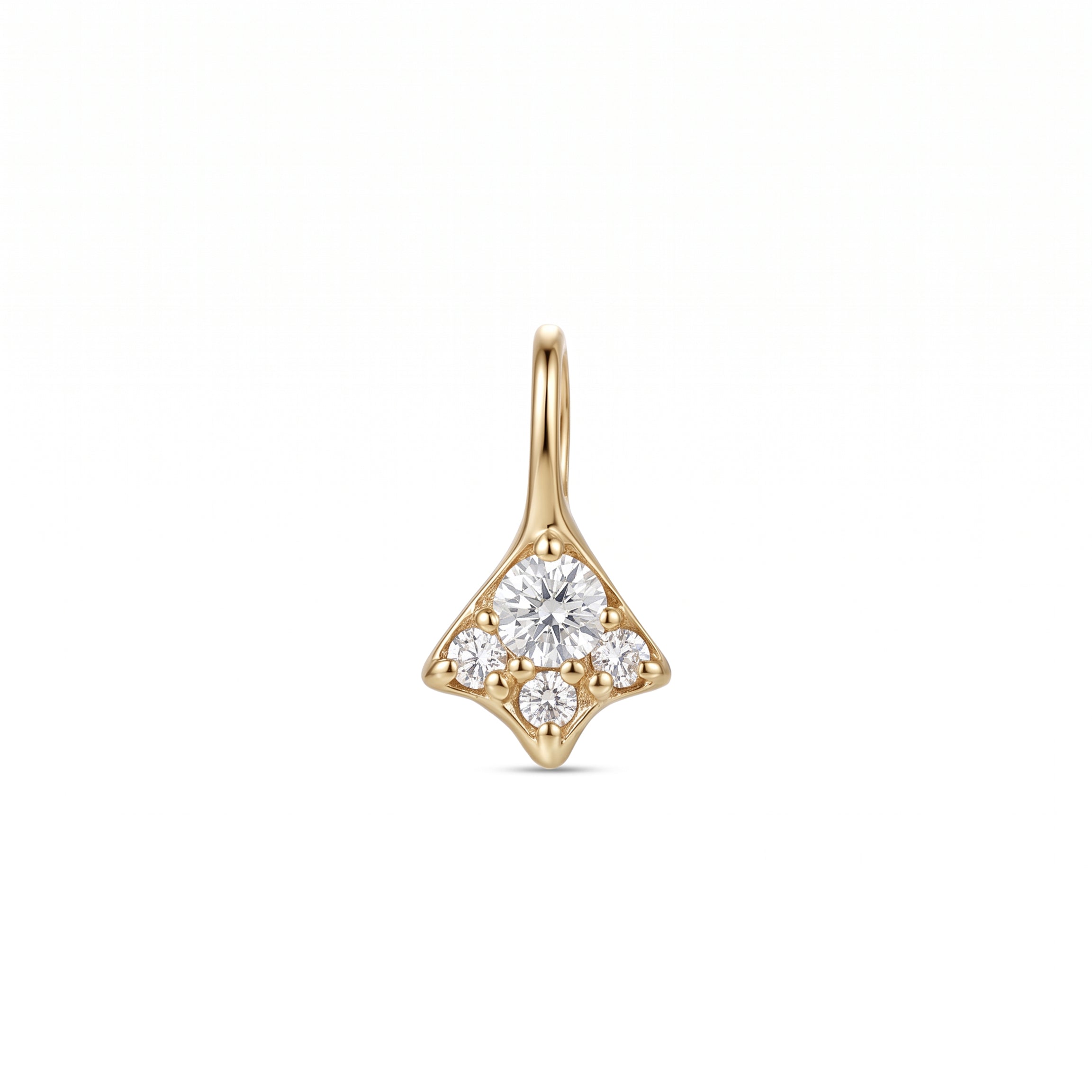 Astria 14K Gold Pavé North Star Charm with Diamonds