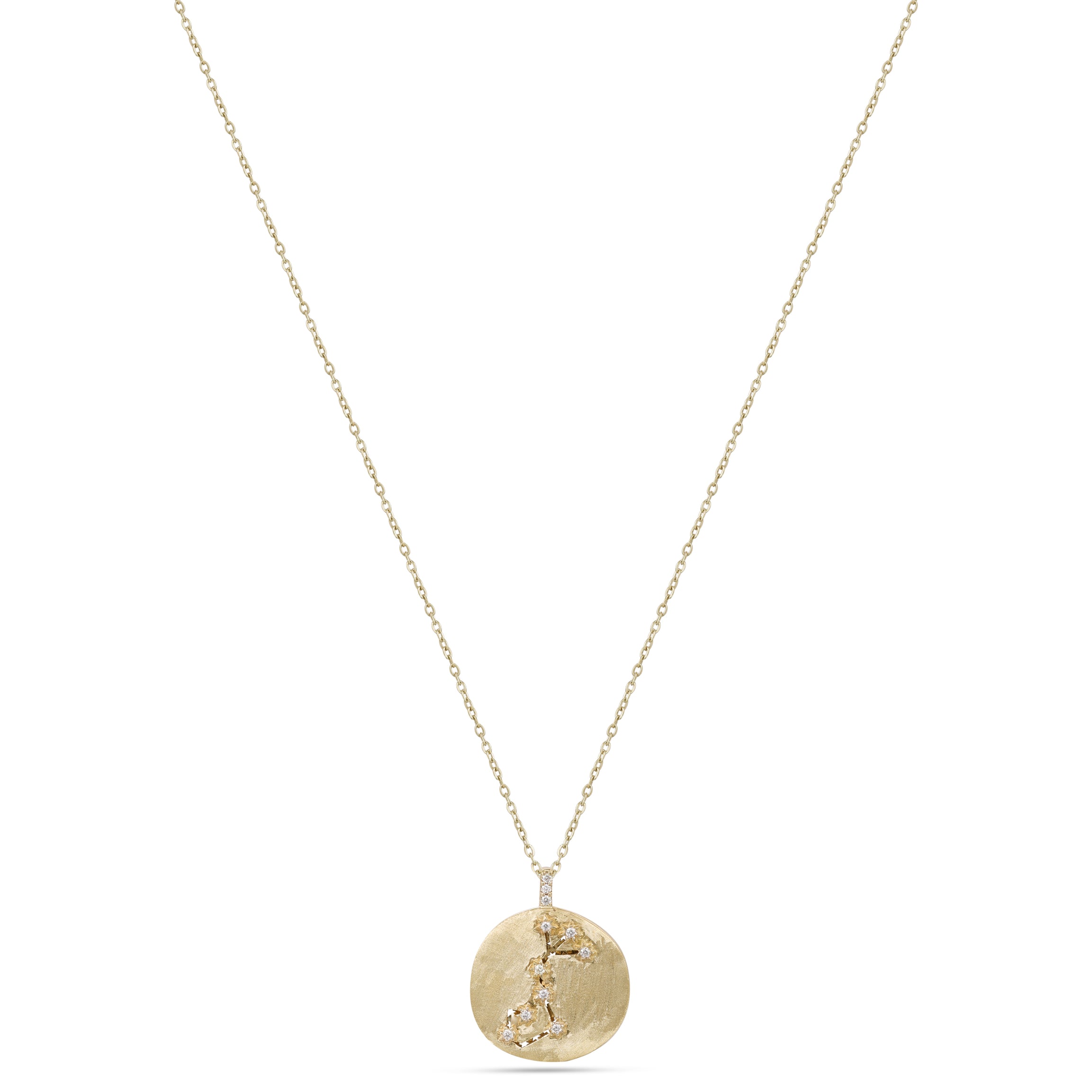 Astria 14K Gold Scorpio Constellation Pendant with Diamonds