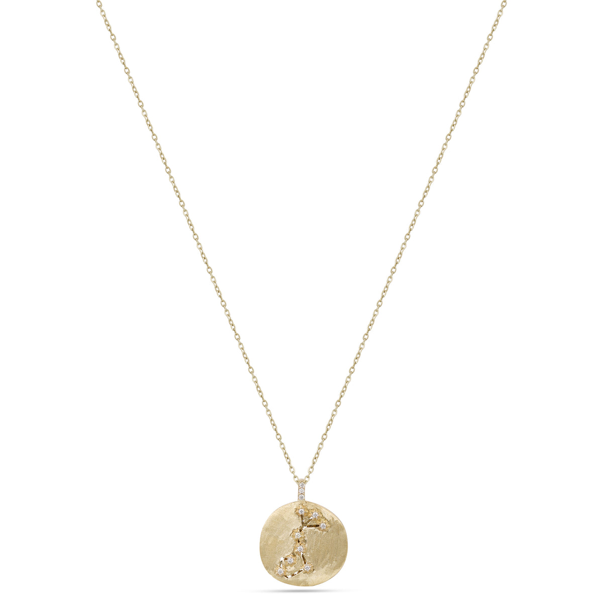 Astria 14K Gold Scorpio Constellation Pendant with Diamonds