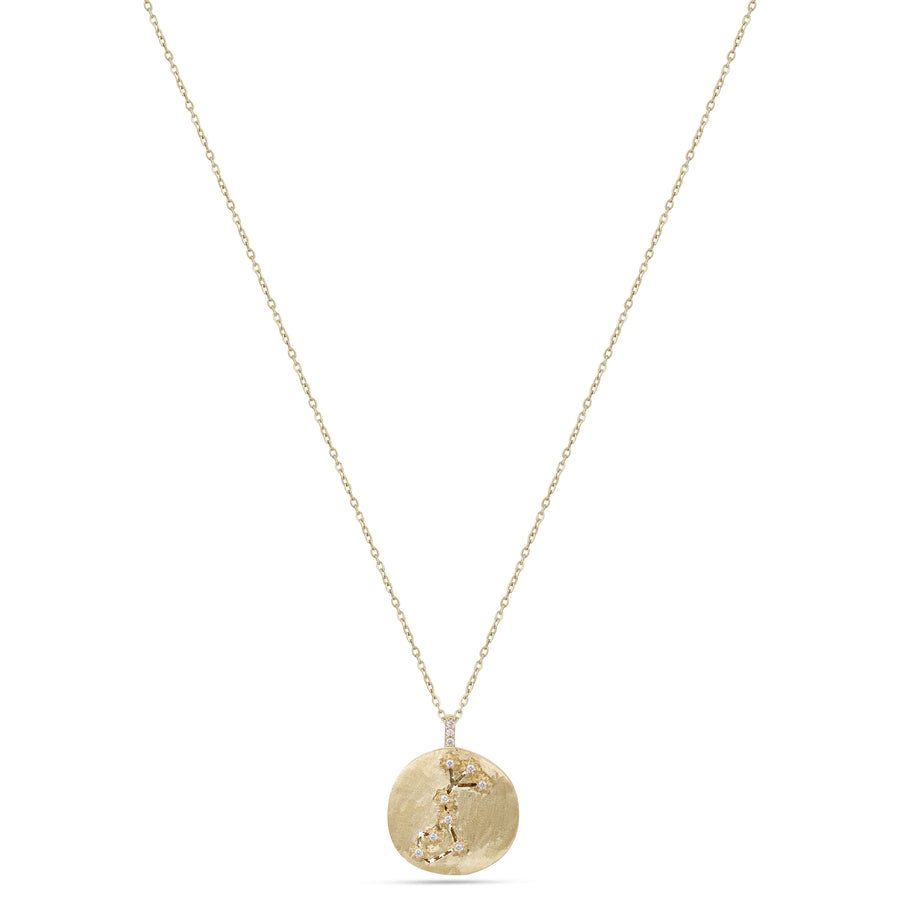 Astria 14K Gold Scorpio Constellation Pendant with Diamonds