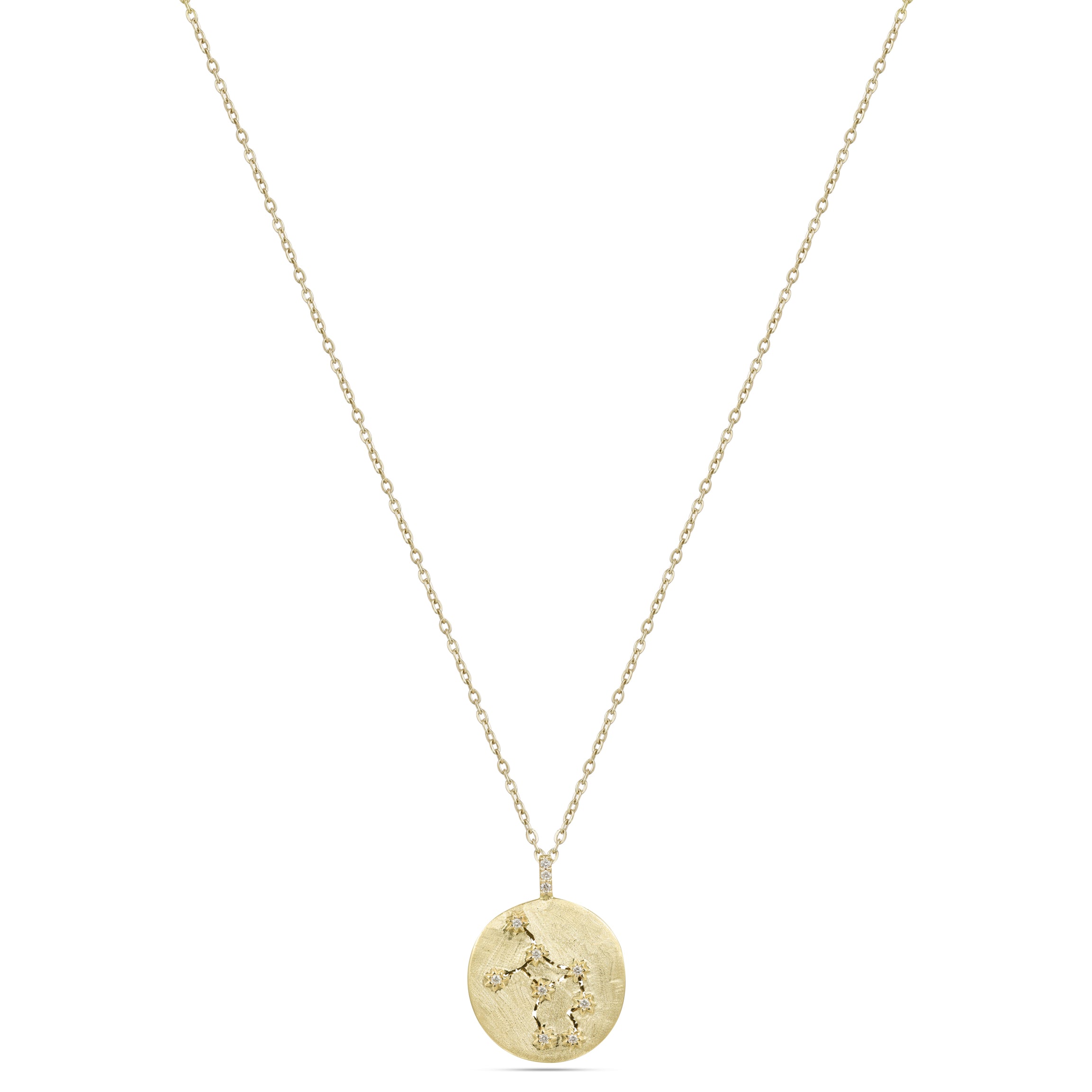 Astria 14K Gold Virgo Constellation Pendant with Diamonds