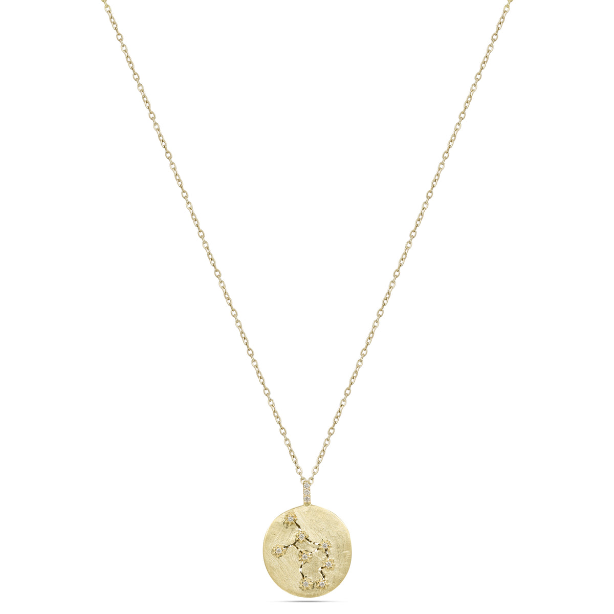 Astria 14K Gold Virgo Constellation Pendant with Diamonds