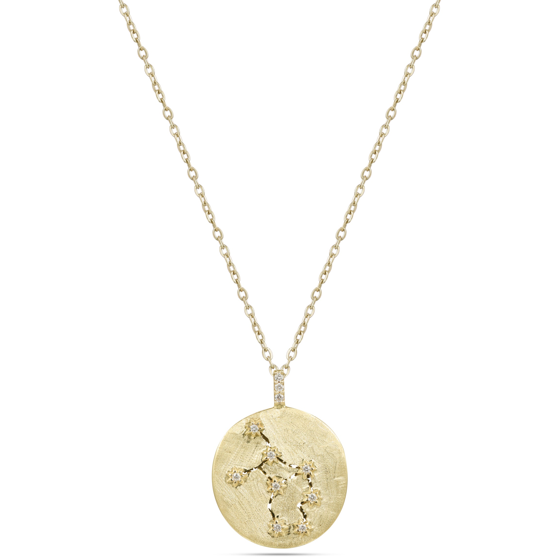 Astria 14K Gold Virgo Constellation Pendant with Diamonds