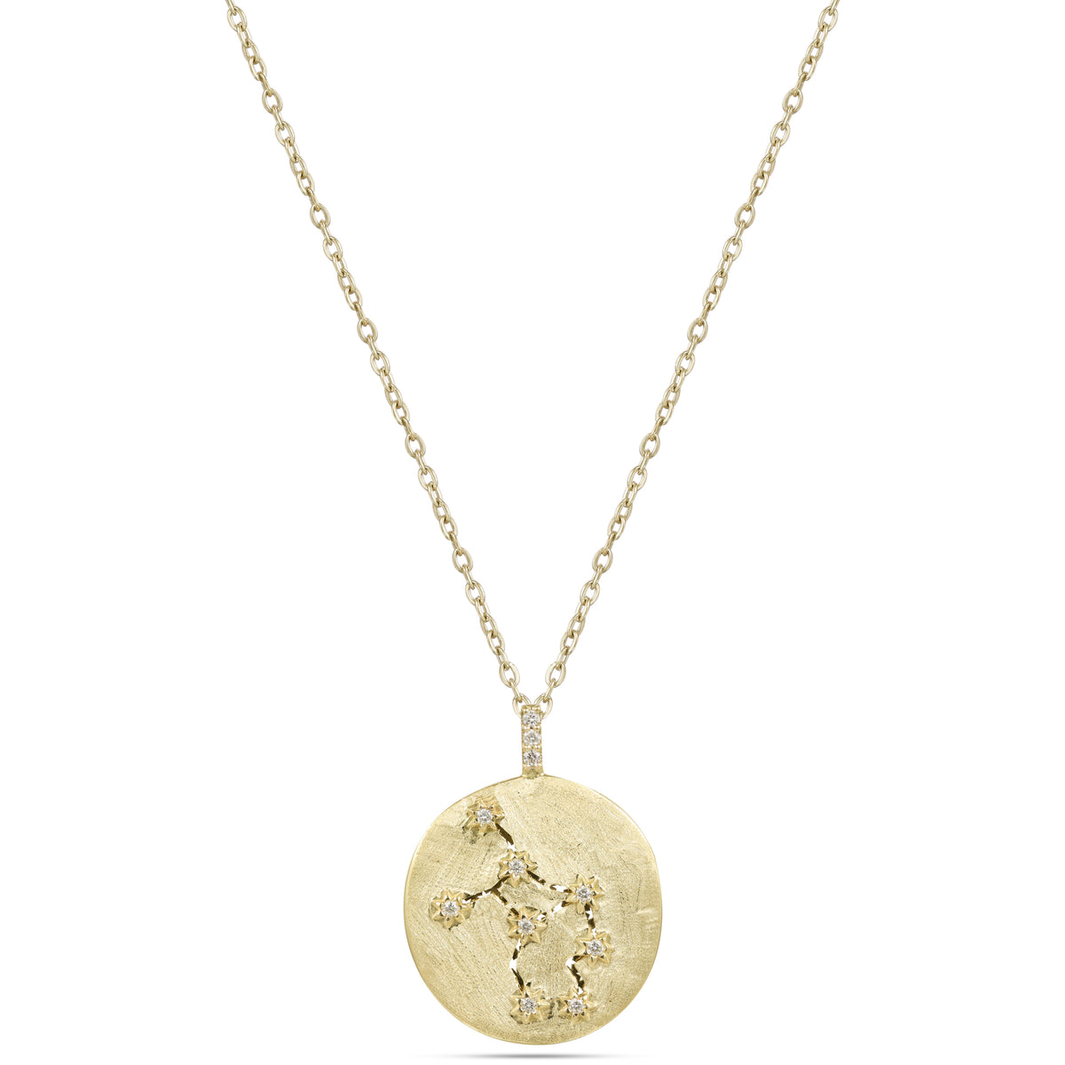 Astria 14K Gold Virgo Constellation Pendant with Diamonds