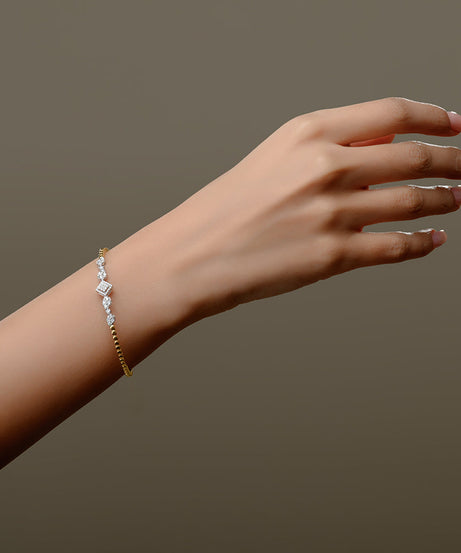 18K Yellow Diamond Bangle  - B-S-BG014B