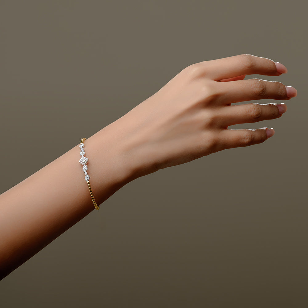 18K Yellow Diamond Bangle  - B-S-BG014B