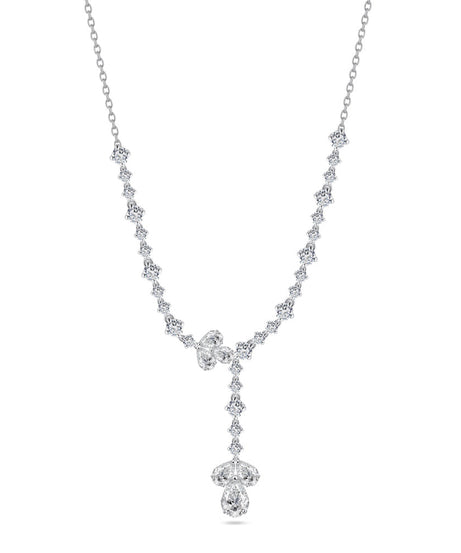 18K White Gold Diamond Necklace - B-S-BG023N
