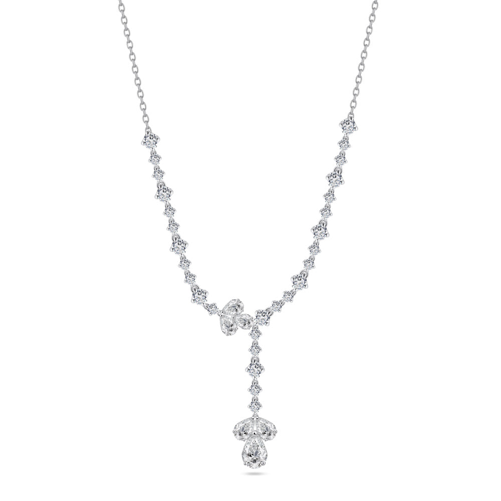 18K White Gold Diamond Necklace - B-S-BG023N