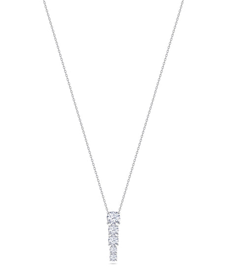 18K White Gold Diamond Necklace - B-XLINK2632P