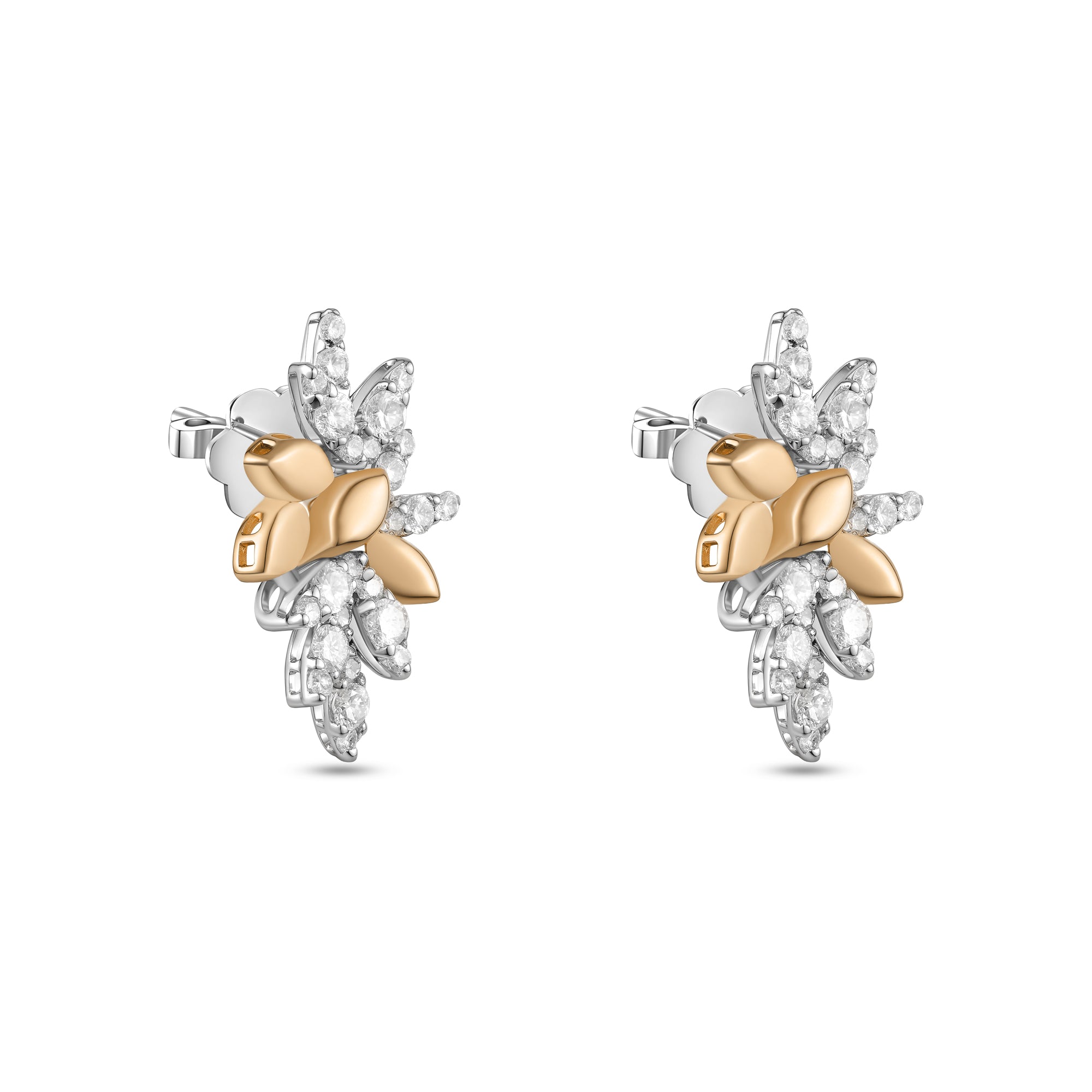 18k White Gold Grace Earrings with Diamonds - B-XLK4538E
